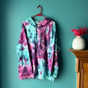 Tie Dye Hooded Sweatshirt from Lane Bryant.